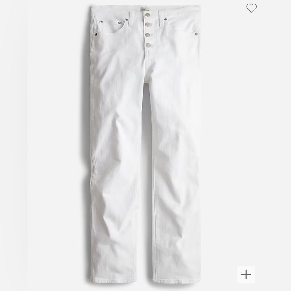 J. Crew 10" vintage slim-straight jean in white size 33